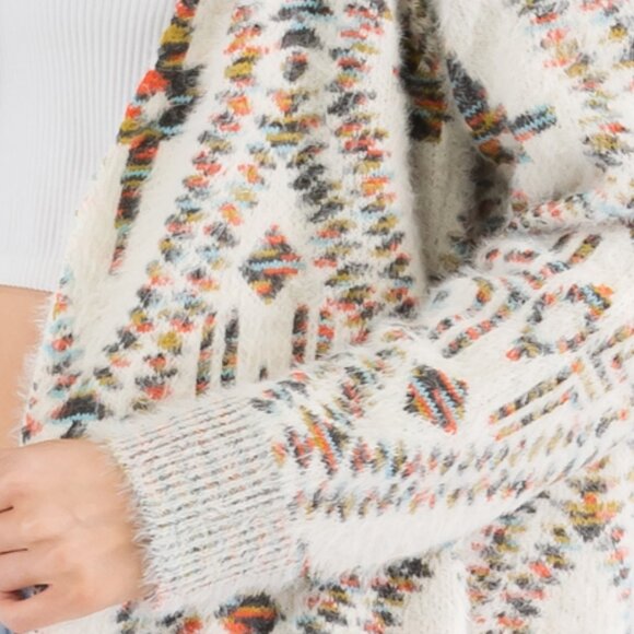 Celtic Print Boho Western Duster Cardigan - Picture 5 of 7